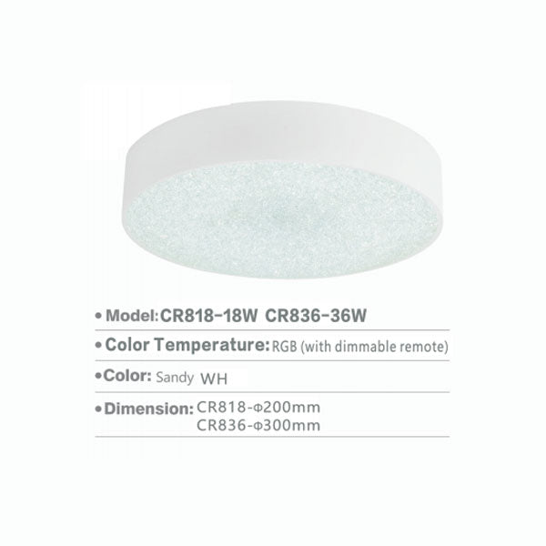 SLCR836 RD Surface Light | 36W/12" Inch - RGB Dimmable