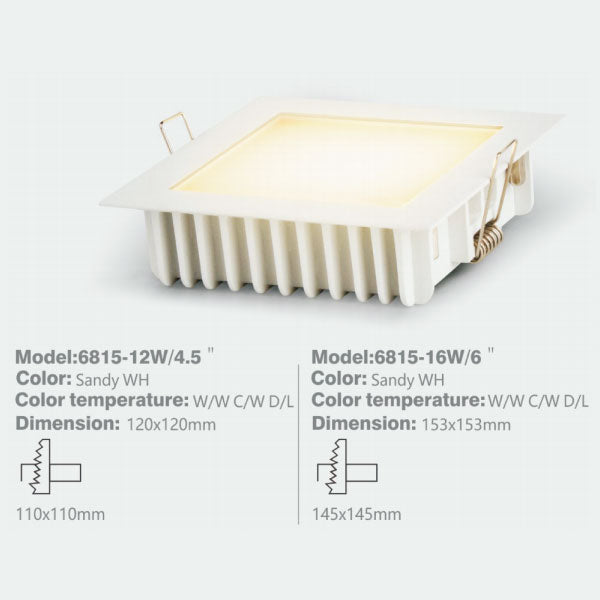 SL6815 SQ Downlight | 12W/4.5" Inch - RGB