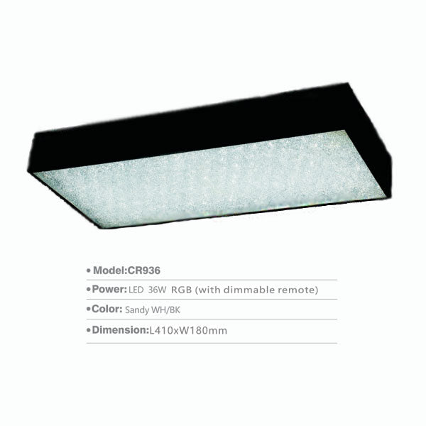 SLCR936 Surface Light | 36W/16"x7" Inch - RGB Dimmable