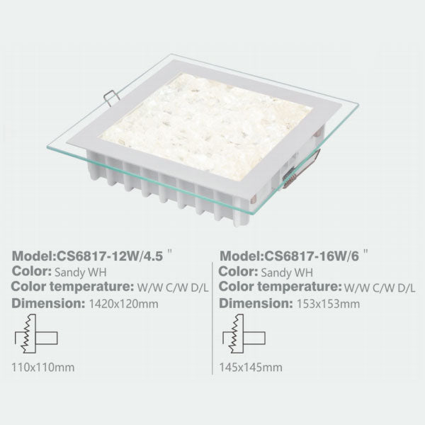 SLCS6817 SQ Downlight | 12W/4.5" Inch
