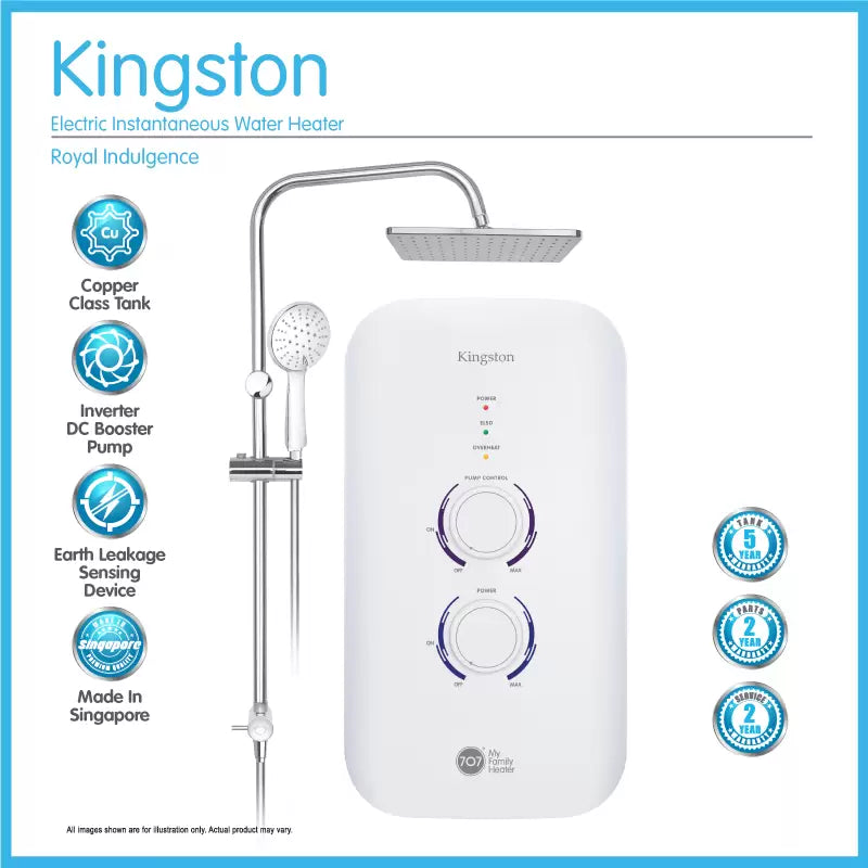 707 | KINGSTON shower set, 3-way multi-massage shower head