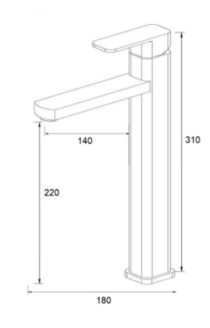 NN-7701C-Matt | Tall Basin Mixer - Matt