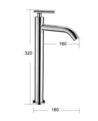 NN-9702T-CP | Tall Basin Tap - Chrome Polish