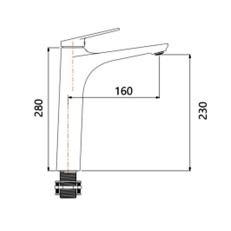 NN-9992T-GM | Tall Basin Mixer