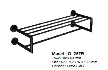 GO-26TR BLACK | TOWEL RACK - Black