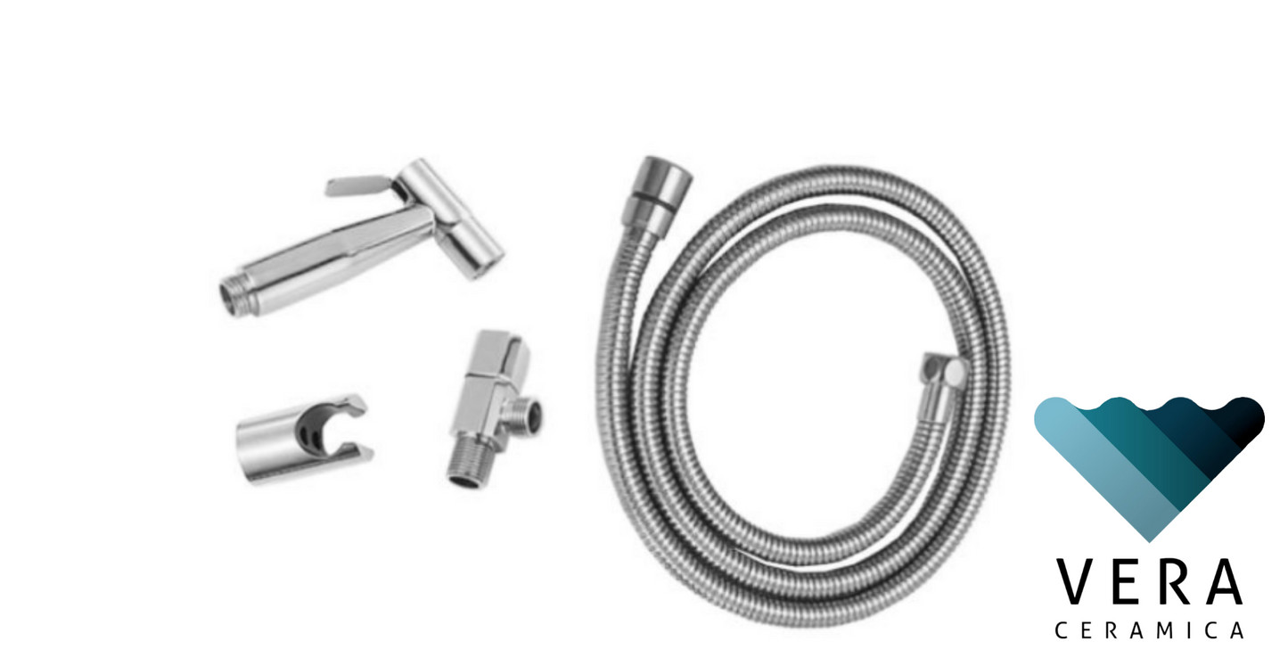 VVA.2012J-BN | Bidet Spray Set (Valve, Hose, Spray Gun, Holder) - ThatRenoStore
