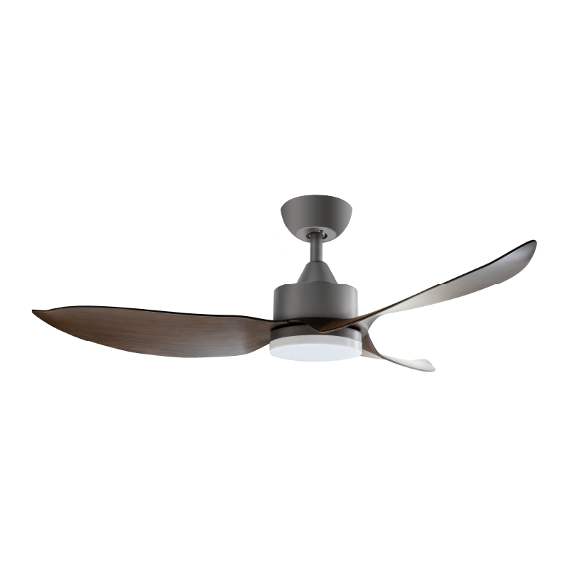 Mistral Space 54 Ceiling Fan, grey with wood - ThatRenoStore
