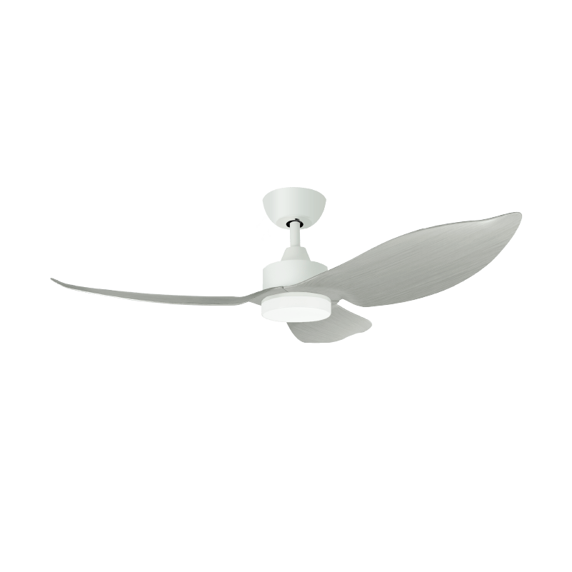 Mistral Space 54 Ceiling Fan, white with wood - ThatRenoStore