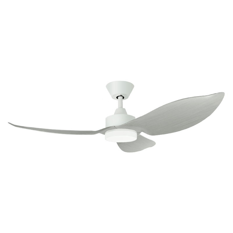 Mistral Space 46 Ceiling Fan, white with wood - ThatRenoStore
