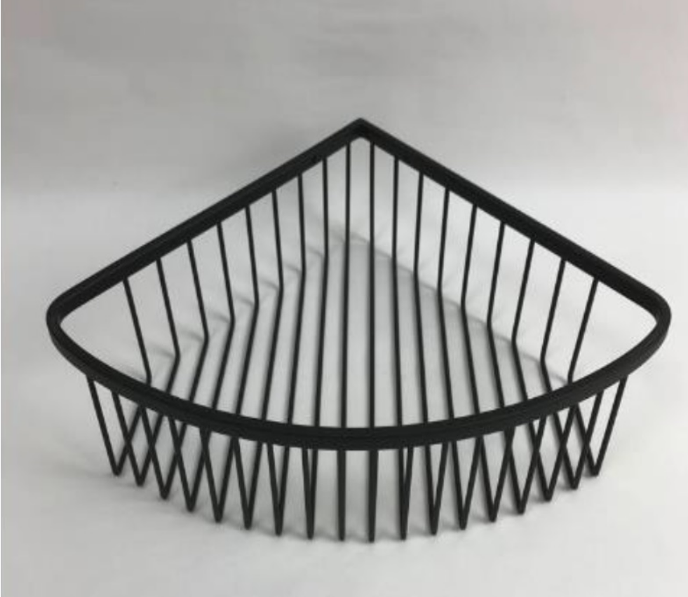 NFS-2603 BK-10" | Corner Shampoo Basket - Matt Black