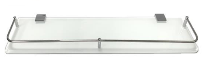 NGS-D50-CWT | Single Tempered Glass Shelf - Cloud White