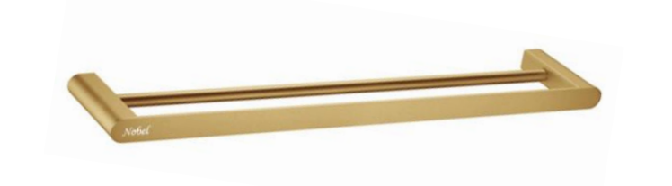 NNB-7302-GD | 600mm Double Towel Bar - Matt Gold