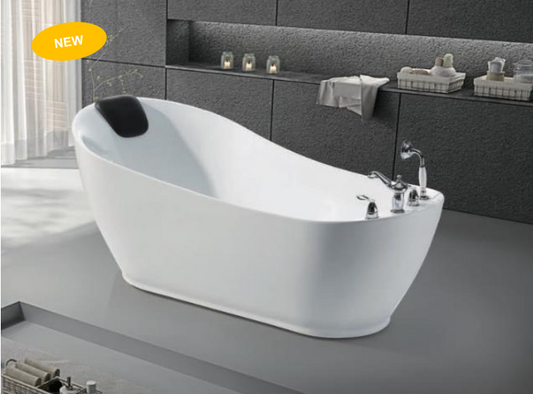 NNST-020-1800 | Modern Slim-line Free Standing Bathtub - White