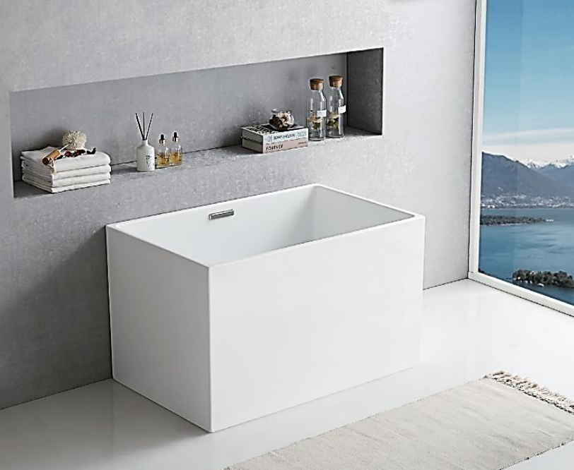 NNST-031-1000 | Modern Slim-line Free Standing Bathtub - White