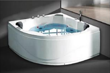 NNST-033-SPA-1300 | Corner Massage Bathtub - White