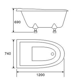 NNST-815-1200 | Victorian Lifestyle Free-Standing Bathtub - White