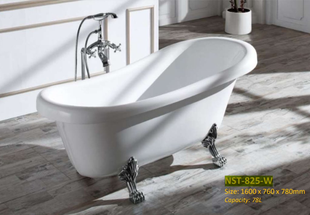 NNST-825-W-1600 | Victorian Lifestyle Free-Standing Bathtub - White