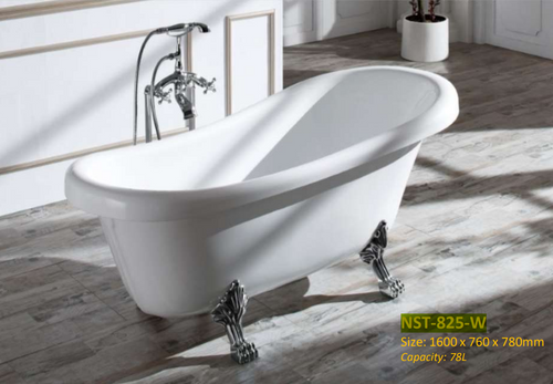 NNST-825-W-1600 | Victorian Lifestyle Free-Standing Bathtub - White - ThatRenoStore