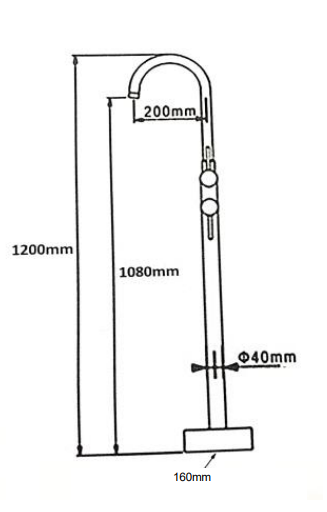 NS-813-CP | Floor Standing Faucet - Chrome Polish