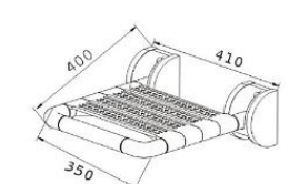 NGA-02 | 90° Collapsible Shower Chair - White PVC