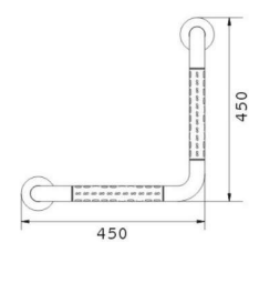 NHBL-900 | L-Grab Bar (90°) - White PVC