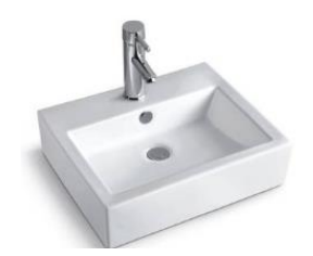 NC-7440 | Ceramic Art Basin - White