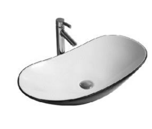 NC-7811-BW | Ceramic Art Basin - Black White