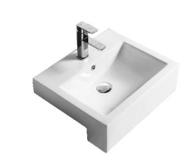 NC-8050A | Luxurious Semi-recessed Vanity Basin - White