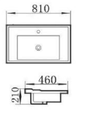 NC-80L | Ceramic Insert Basin - White