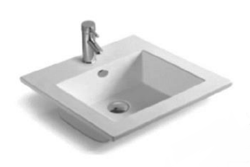 NC-9048 | Ceramic Insert Basin - White