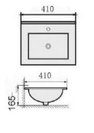 NC-9048 | Ceramic Insert Basin - White