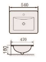 NC-9050 | Ceramic Insert Basin - White