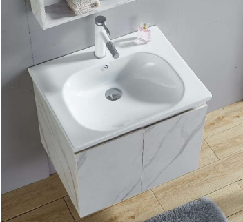 NCPA-622 (A) | Basin Cabinet - White Marble/Grey Marble/Dark Marble