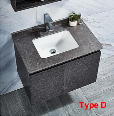 NCPA-622 (B/C/D) | Basin Cabinet - White Marble/Grey Marble/Matt Grey/Sand Beige Marble/Dark Marble/Matt Black