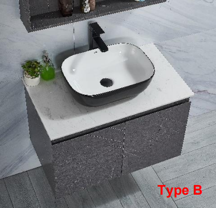 NCPA-822 (B/C/D) | Basin Cabinet - White Marble/Sand Beige Marble/Grey Marble/Dark Marble