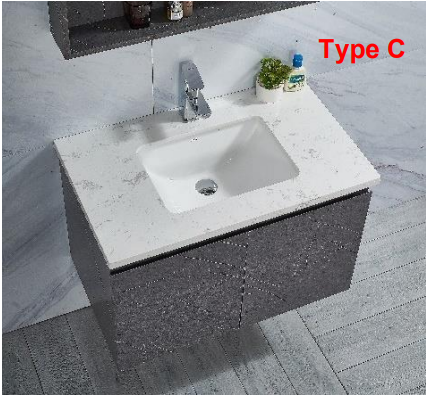 NCPA-822 (B/C/D) | Basin Cabinet - White Marble/Sand Beige Marble/Grey Marble/Dark Marble