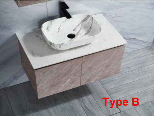 NCSS-892 (B/C) | Basin Cabinet - White Marble/Sand Beige Marble/Grey Marble/Dark Marble