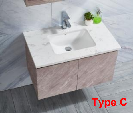 NCSS-892 (B/C) | Basin Cabinet - White Marble/Sand Beige Marble/Grey Marble/Dark Marble