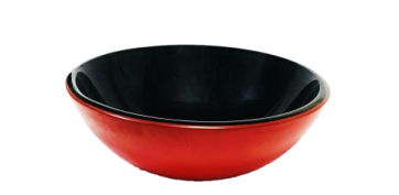 NGB-30-R/B | Tempered Glass Basin - Red Black