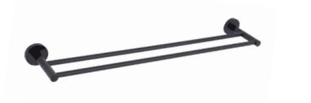 N63012-600-BK | Double Towel Bar - Matt Black