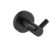 N63032-BK | Double Robe Hook - Matt Black