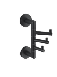 N63033-BK | 3 Swivel Hook - Matt Black