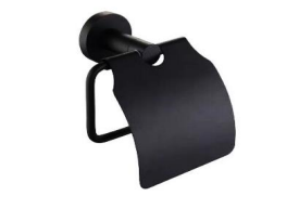 N63070-BK | Paper Holder w/ Lid - Matt Black