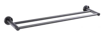 N66012-600-GM | Double Towel Bar - Gunmetal