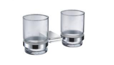 N86008 | Double Tumbler Holder - Chrome Polish