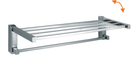 AT-6060 | Fold-up Towel Rack - Stainless Steel Polish