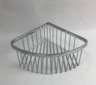 NFS-2001 SS-8" | Corner Shampoo Basket - Stainless Steel Matt