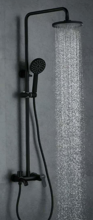 NSH-1304-BK | 3-Way Rain Shower Set - Matt Black