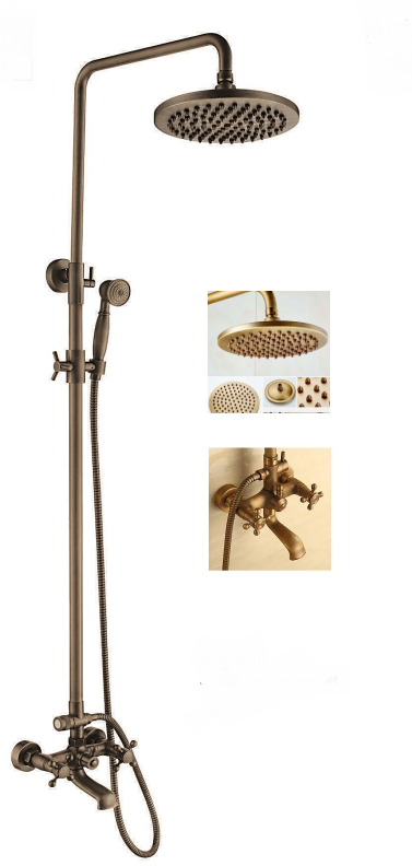 NWN-930 | 3-Way Rain Shower Set - Antique Bronze