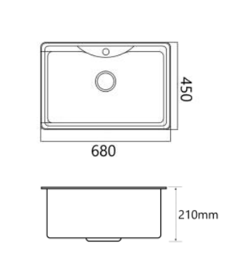 NSB-6845 | Stainless Steel Sink - Stainless Steel Matt